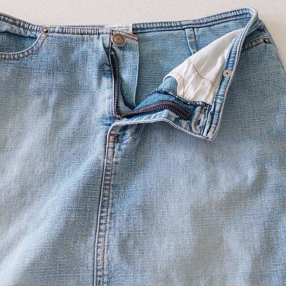 QPD Light Blue Denim Pencil Skirt Junior's Size 1 - Picture 10 of 13